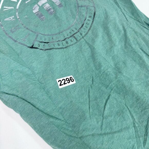 Travis Mathew Tee Shirt Mens Medium Green Logo Spellout Short Sleeve - Picture 8 of 8